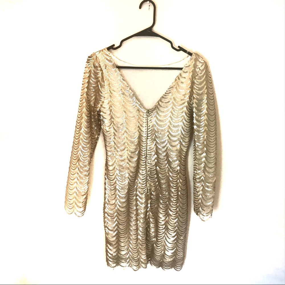 Gold Sequin Dress Size S - Picture 2 of 6
